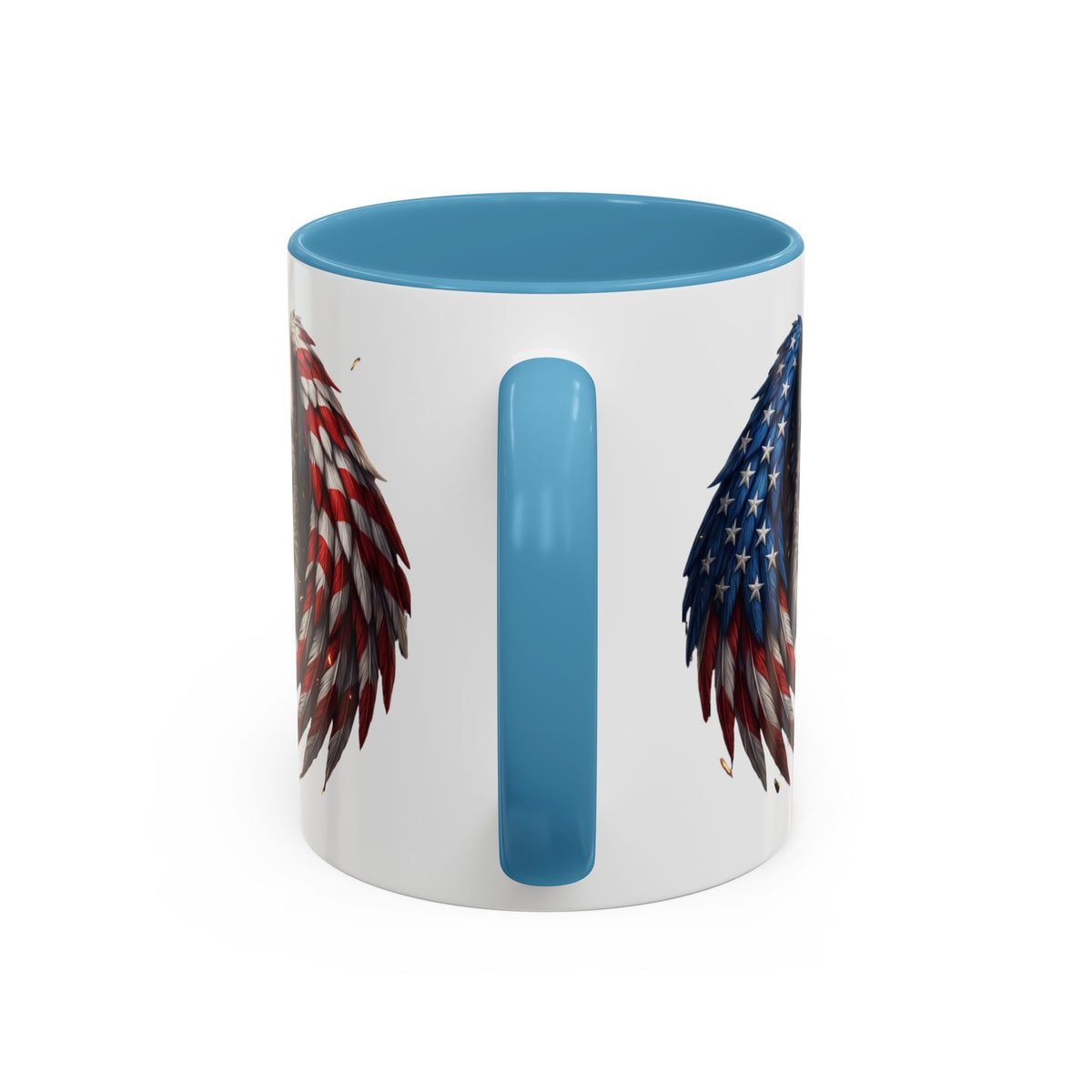 American Flag Eagle Coffee Mug – Patriotic Bald Eagle Accent Mug (11/15 oz)