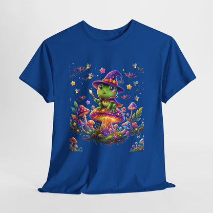 Cute Witch Frog T‑Shirt — Magical Mushroom Halloween Tee