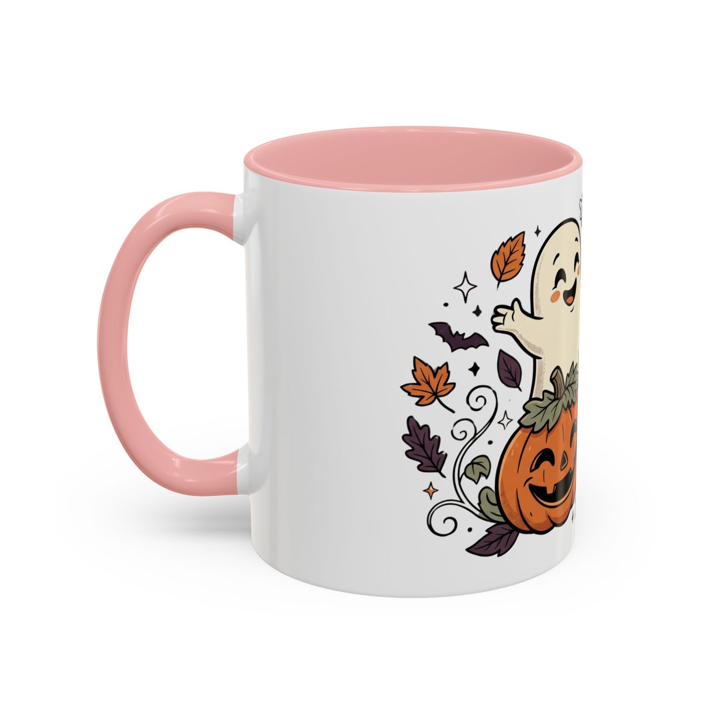 Halloween Ghosts & Pumpkins Coffee Mug — Cute Spooky Accent Mug (11/15oz)