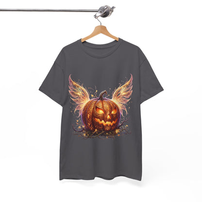 Halloween Pumpkin Tee — Winged Jack-O'-Lantern Graphic Shirt