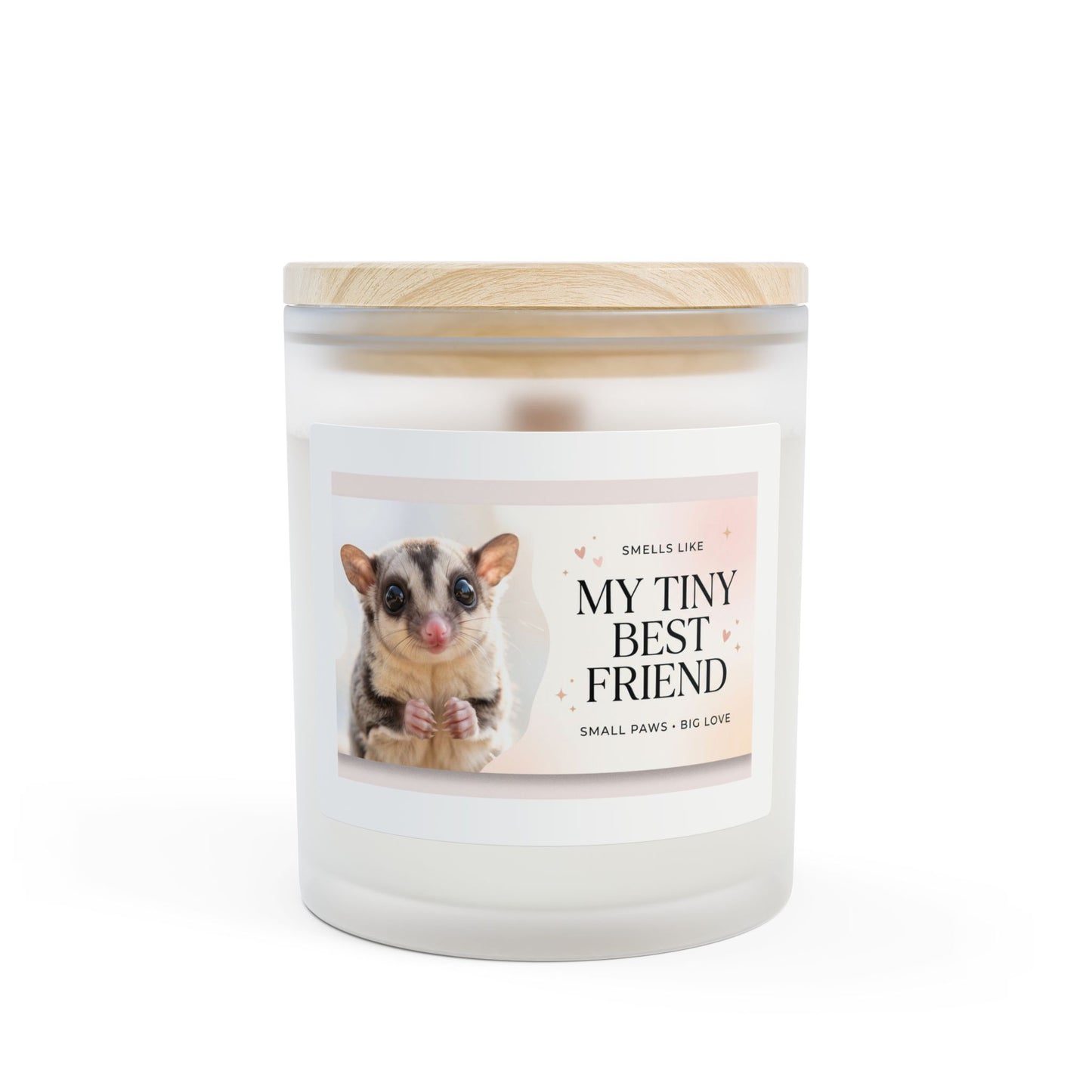 My Tiny Best Friend Frosted Glass Candle — 11oz Pet Lover Scented Candle