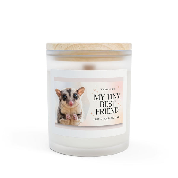 My Tiny Best Friend Frosted Glass Candle — 11oz Pet Lover Scented Candle