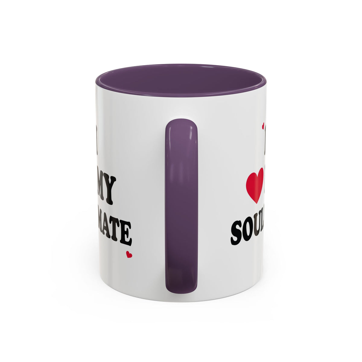 I Love My Soulmate Accent Coffee Mug