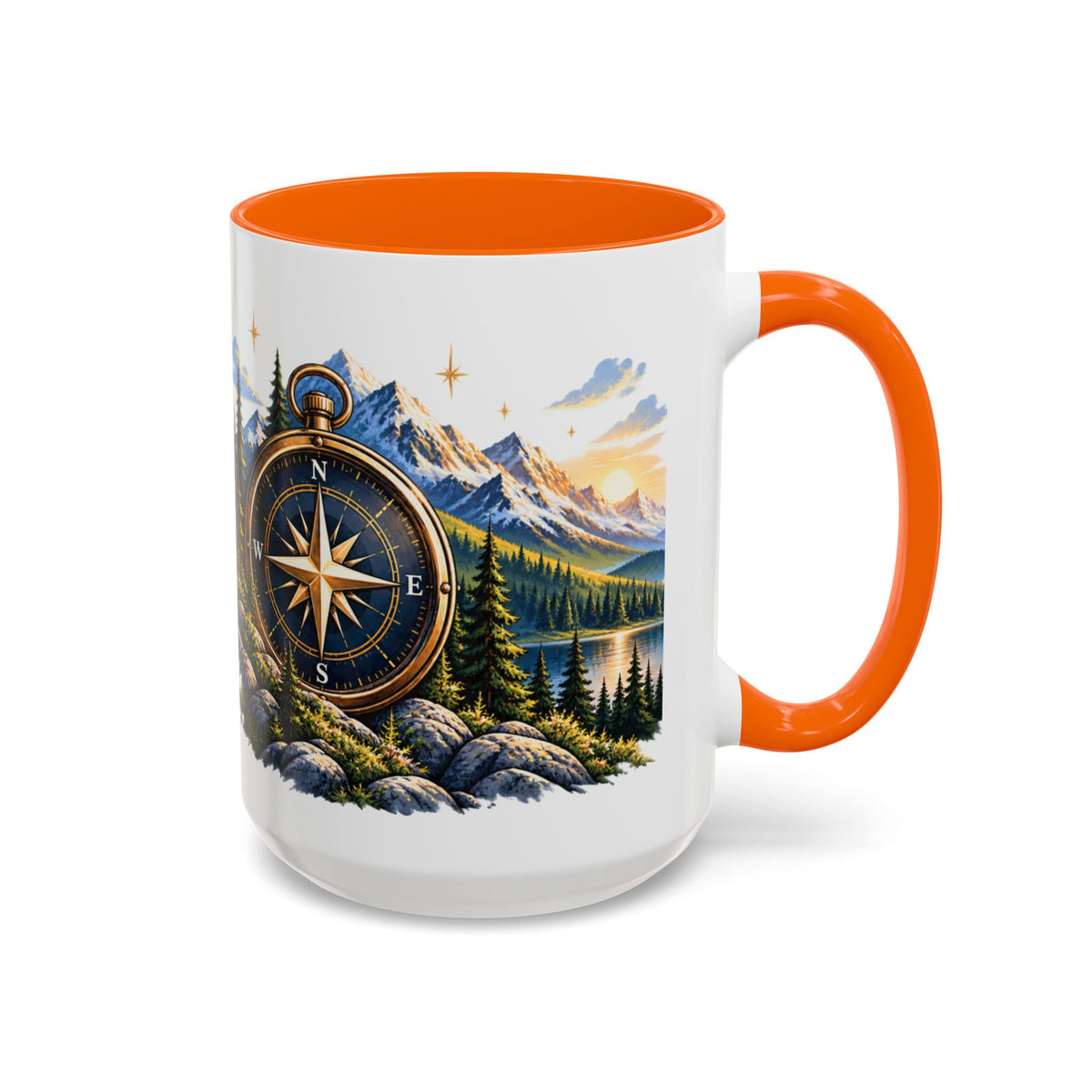 Adventure Compass Mountain Coffee Mug