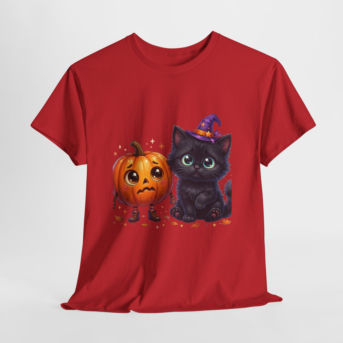 Halloween Black Kitten & Pumpkin T-Shirt