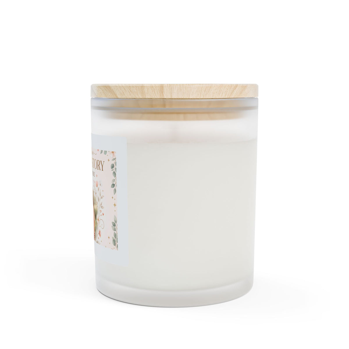 Our Love Story Personalized Frosted Glass Candle – 11oz Romantic Photo Candle