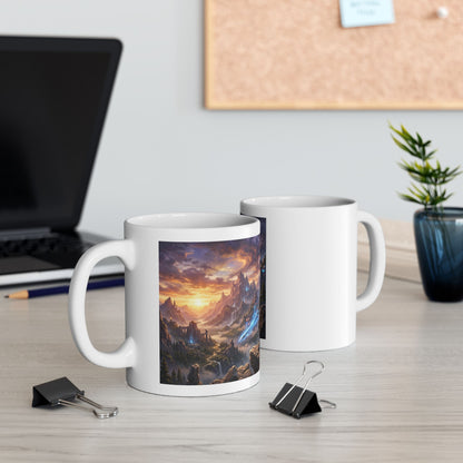 Fantasy Warrior Ceramic Mug – Epic Medieval Adventure Coffee Cup