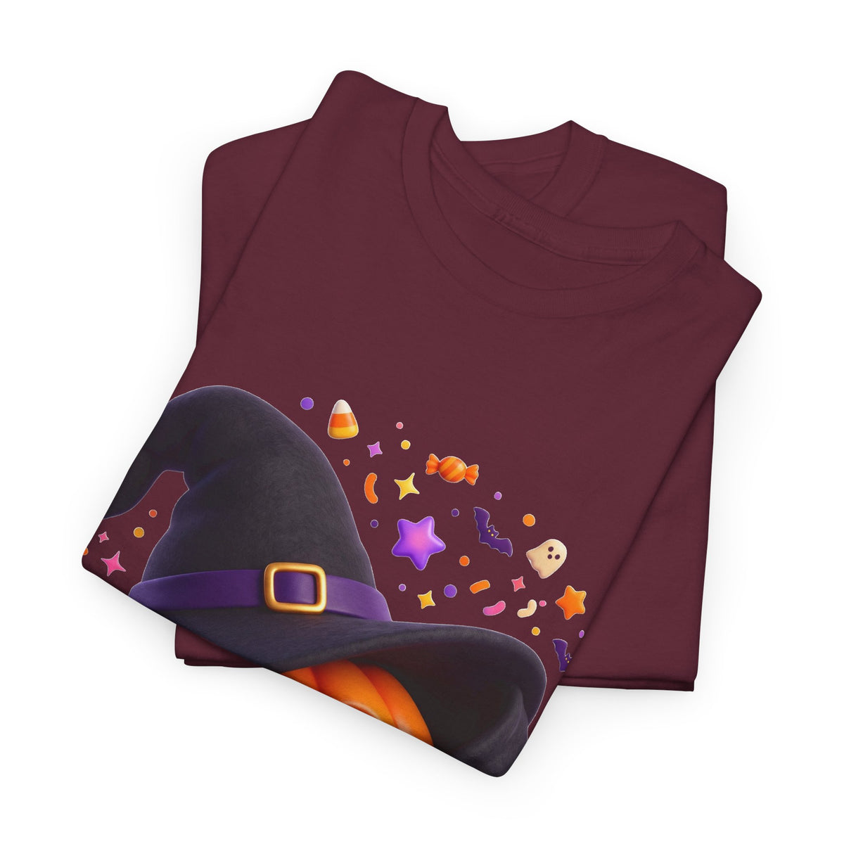 Pumpkin Witch T-Shirt — Cute Halloween Jack-o'-Lantern with Witch Hat