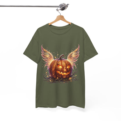 Halloween Pumpkin Tee — Winged Jack-O'-Lantern Graphic Shirt