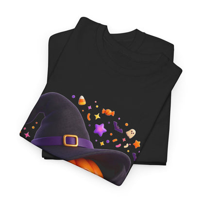 Pumpkin Witch T-Shirt — Cute Halloween Jack-o'-Lantern with Witch Hat