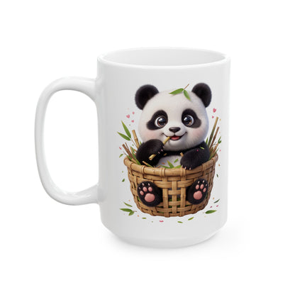 Whimsical Floral Animal Ceramic Mug