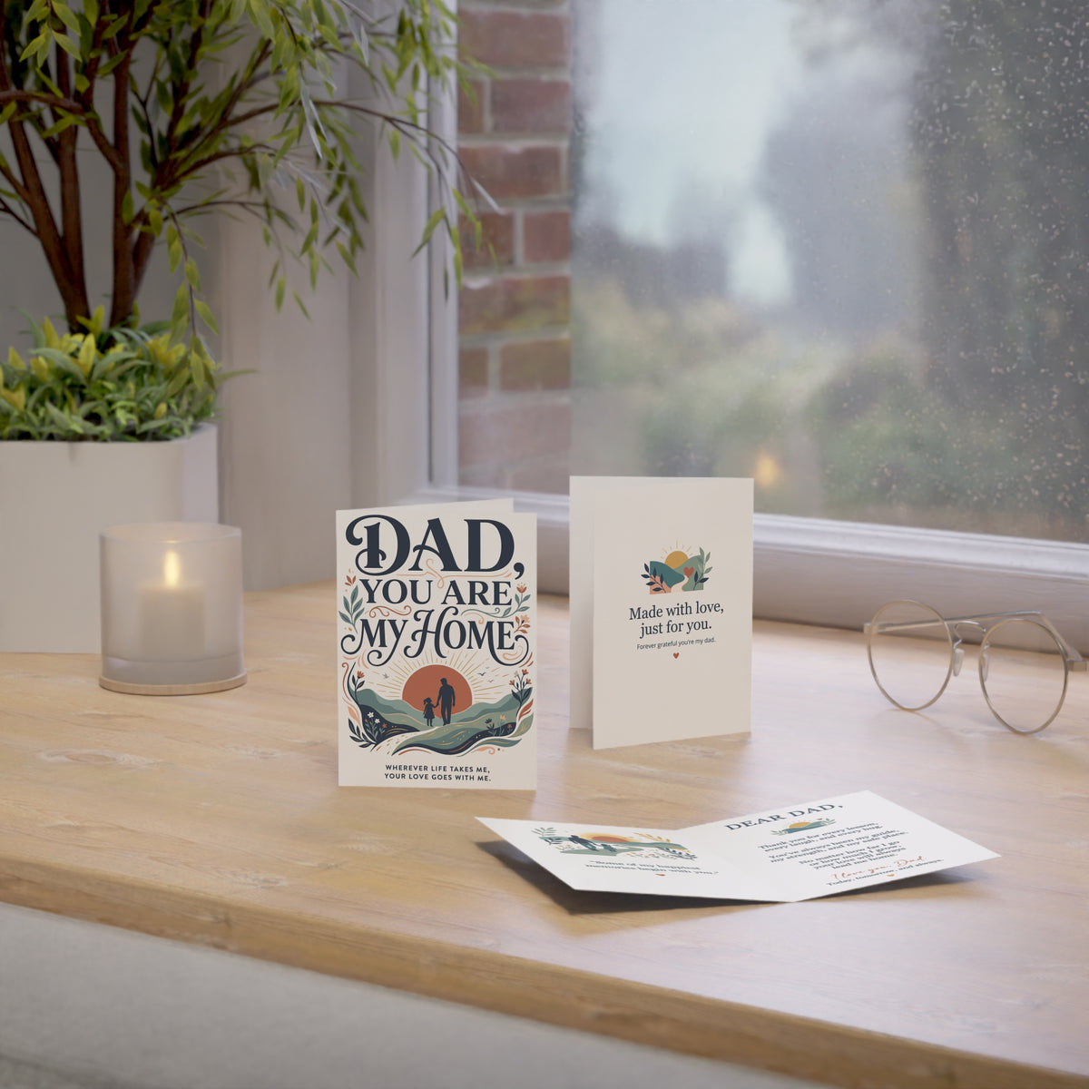 Greeting Card – “Dad, You Are My Home” Father’s Day Appreciation Card