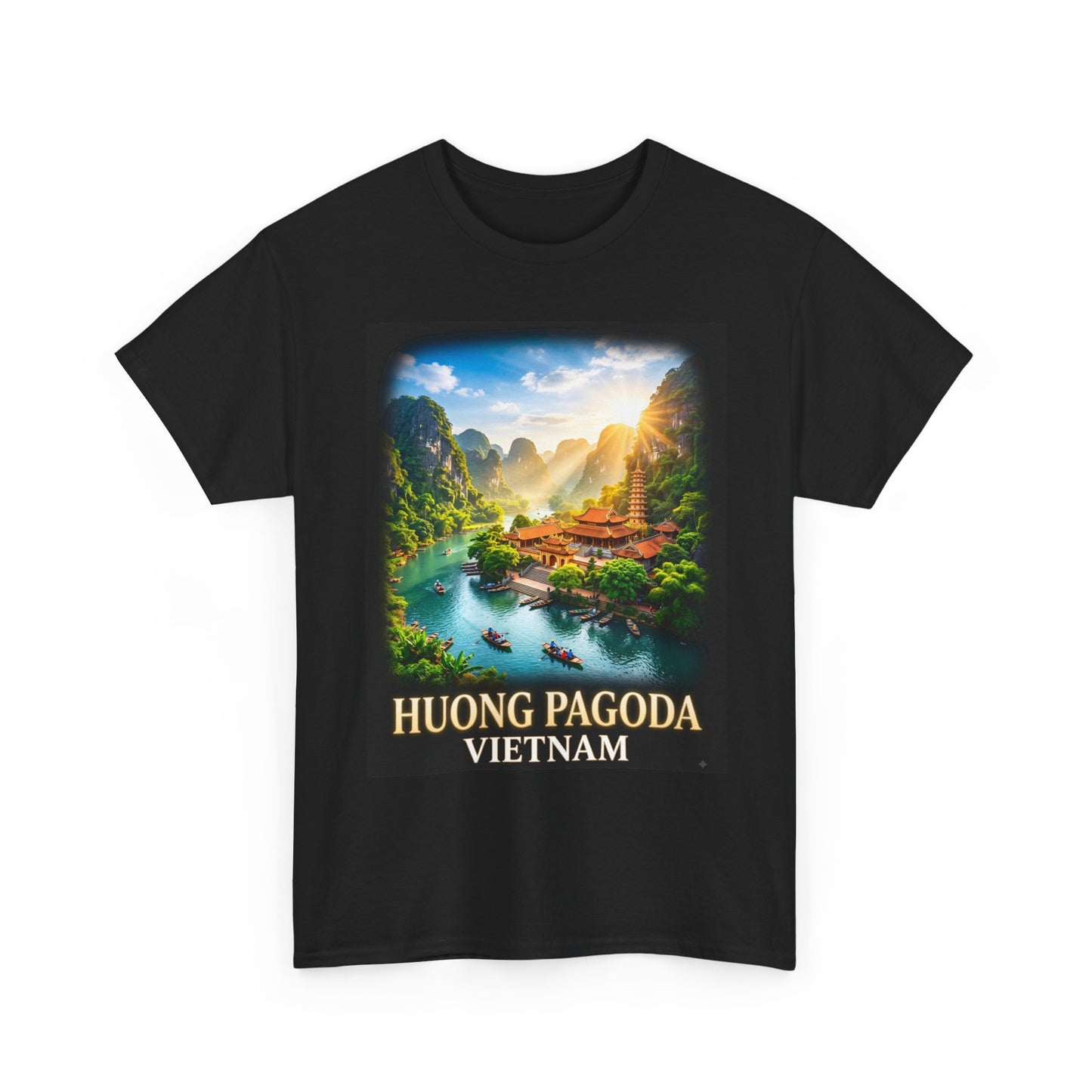 Huong Pagoda Vietnam Tee — Scenic Travel Poster T-Shirt