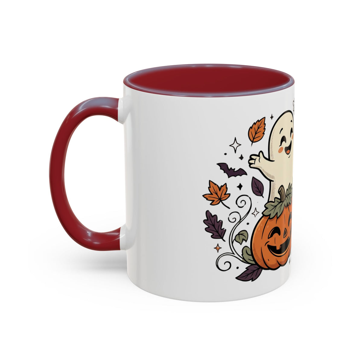 Halloween Ghosts & Pumpkins Coffee Mug — Cute Spooky Accent Mug (11/15oz)
