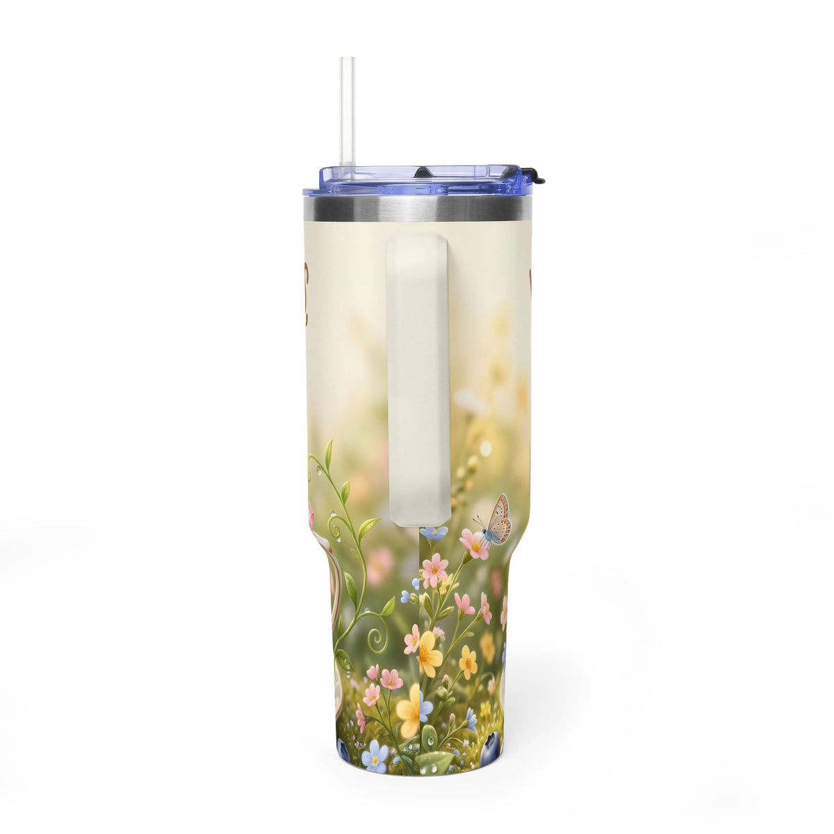 Little Things Big Joy Hedgehog Floral 40oz Thermal Tumbler