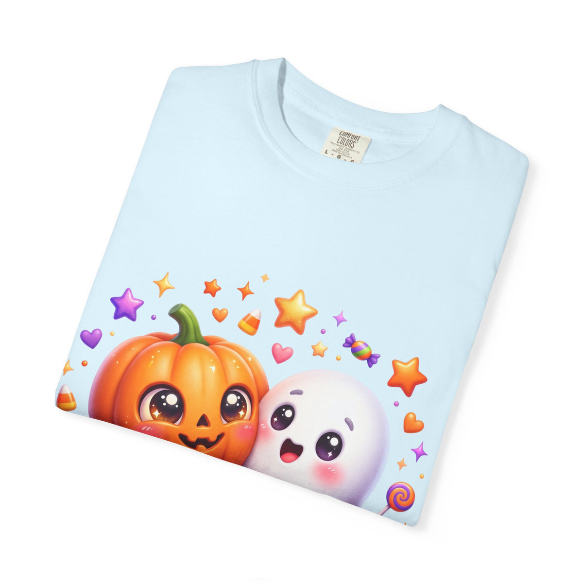 Halloween Pumpkin & Ghost T-Shirt — Cute Spooky Friends Graphic Tee