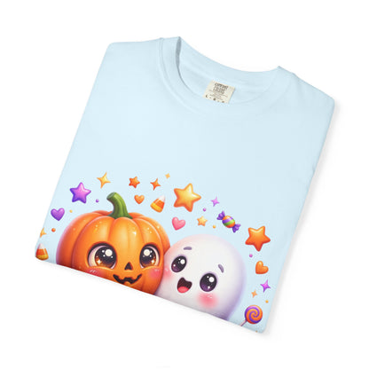 Halloween Pumpkin & Ghost T-Shirt — Cute Spooky Friends Graphic Tee