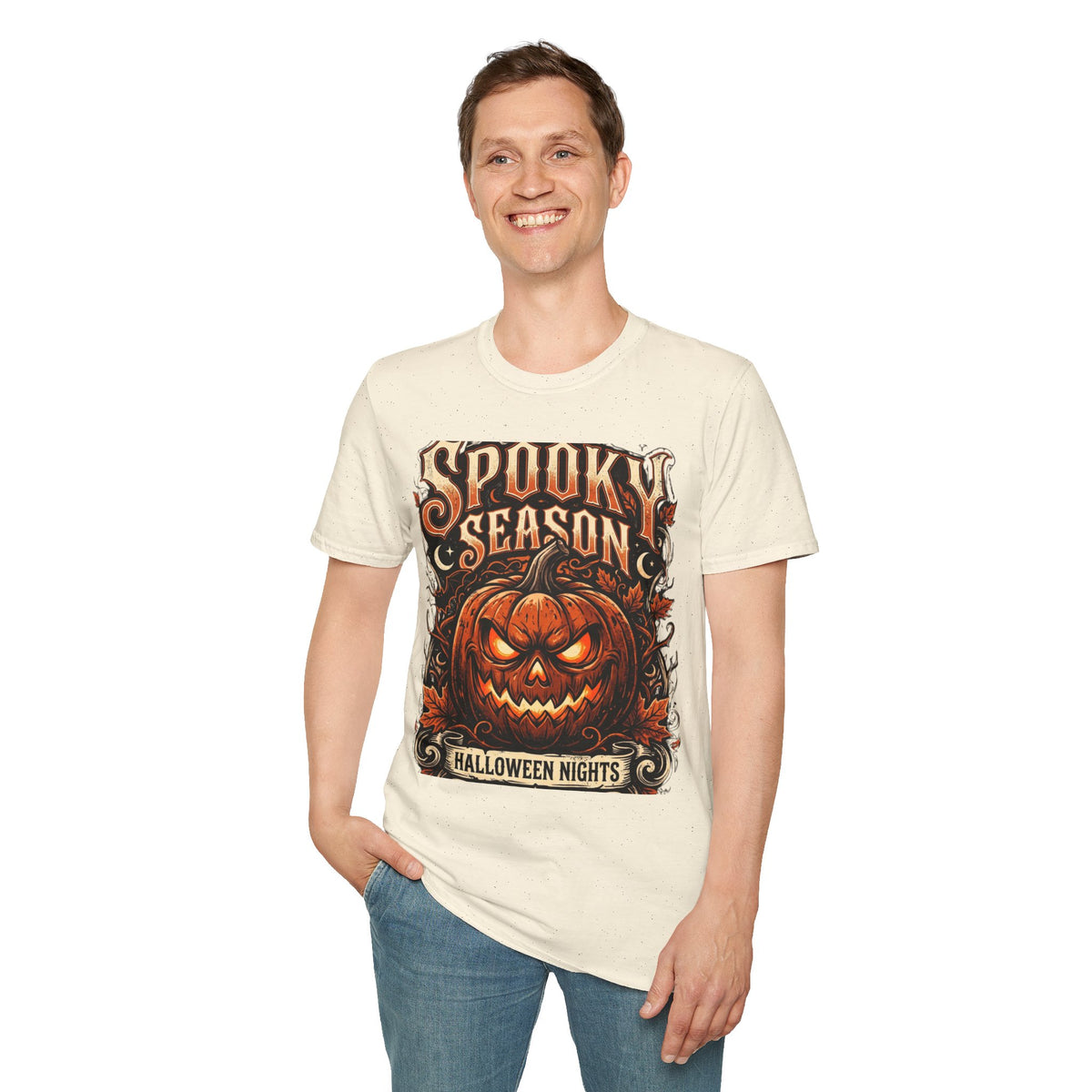 Spooky Season T-Shirt — Vintage Jack-O'-Lantern Halloween Tee