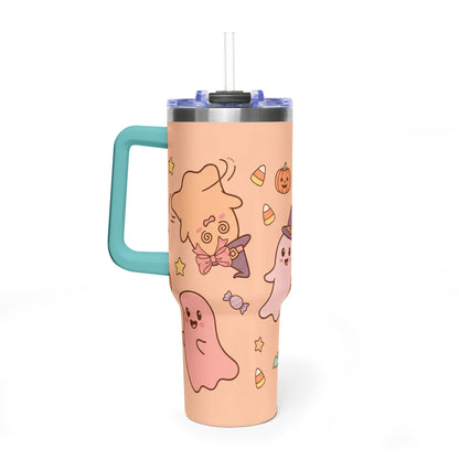 40oz Halloween Ghosts & Pumpkins Thermal Tumbler