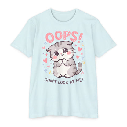 Oops! Cute Kitty Graphic T-Shirt — Adorable Cat Tee for Cat Lovers