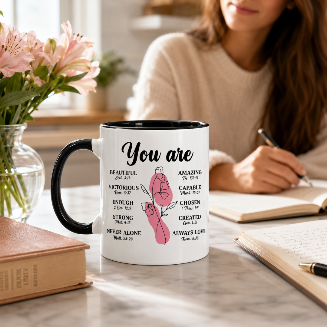 Christian Mug 11Oz, Religious Faith Bible Verse Cup, Christian Gifts for Women, Mom, Inspirational Spiritual Jesus Mug, Godly Coffee Cups, Biblical-Based Birthday Ideas