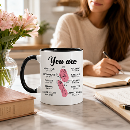 Christian Mug 11Oz, Religious Faith Bible Verse Cup, Christian Gifts for Women, Mom, Inspirational Spiritual Jesus Mug, Godly Coffee Cups, Biblical-Based Birthday Ideas
