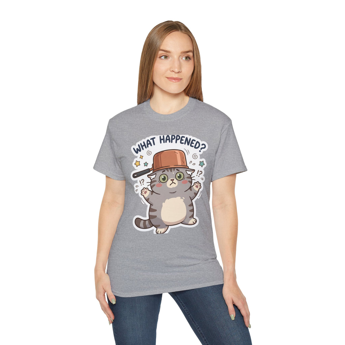 What Happened? Cute Kitten Graphic Tee
