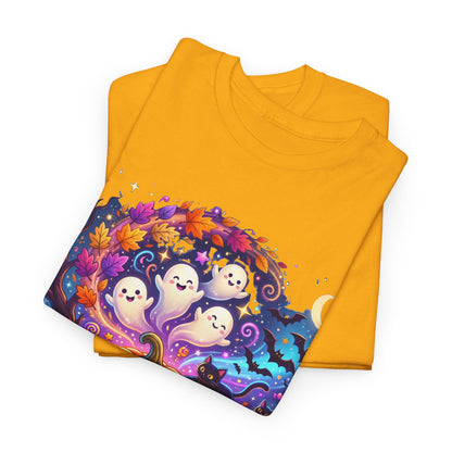 Halloween Pumpkin & Ghosts T-Shirt — Cute Spooky Jack-O'-Lantern Tee