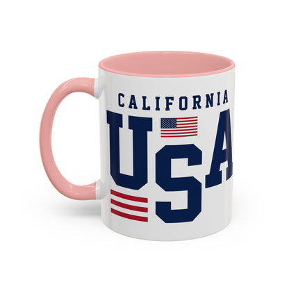 USA California Coffee Mug — Patriotic Accent 11/15oz