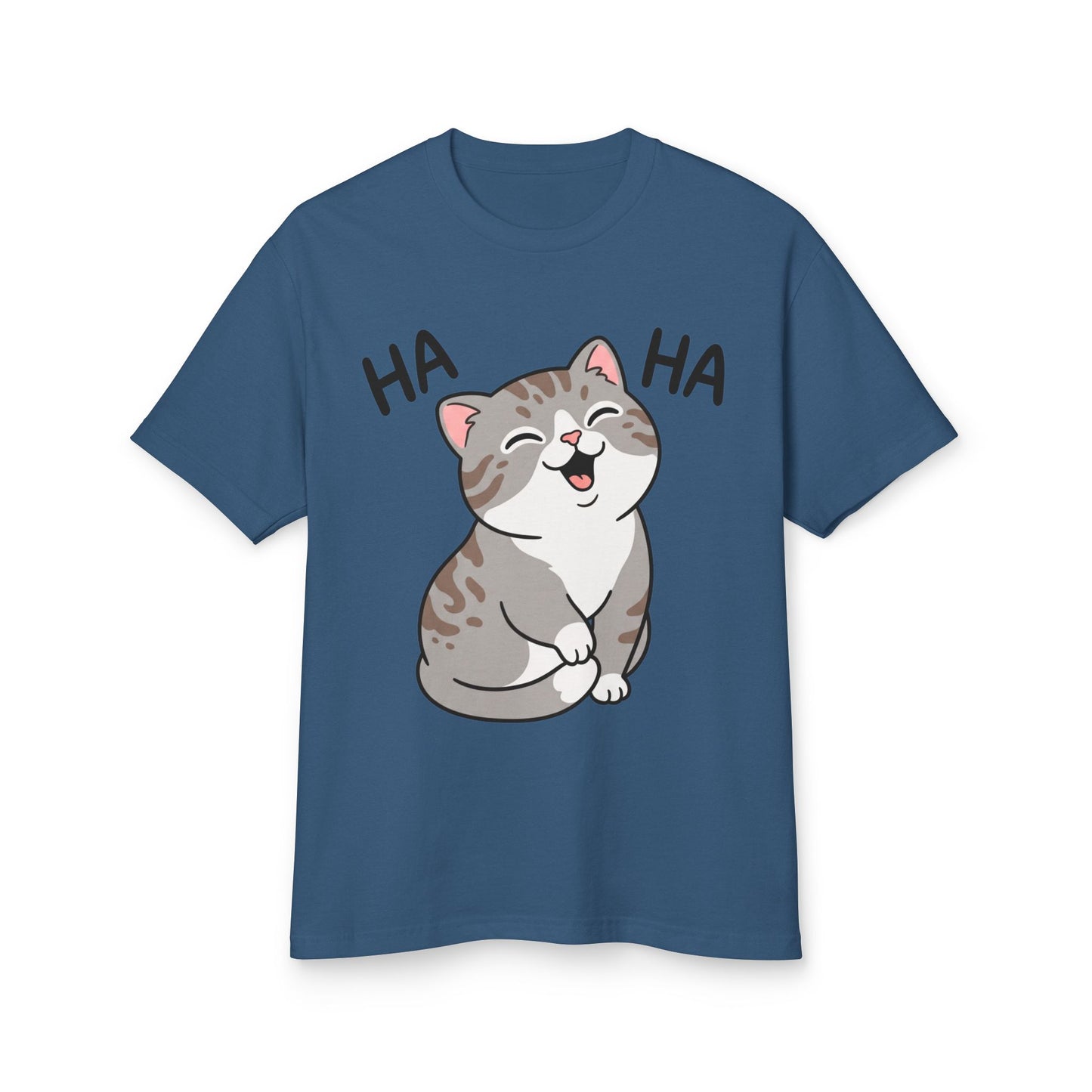 Laughing Cat T‑Shirt – Cute ‘HA HA’ Kitten Graphic Tee