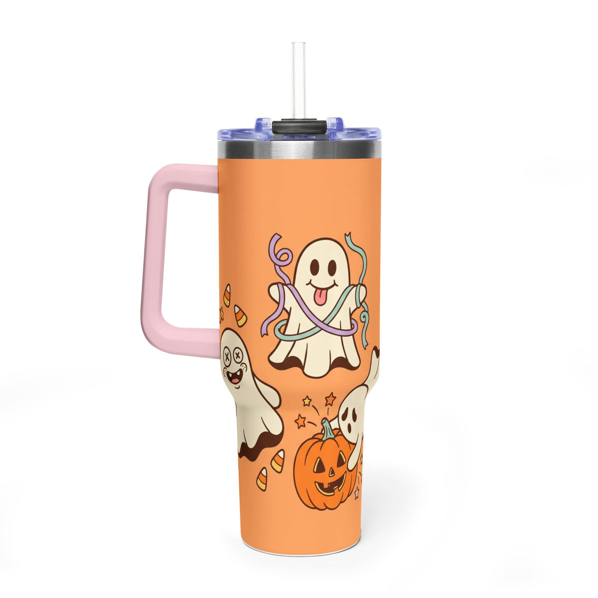 Spooky But Cute Halloween Ghosts 40oz Thermal Tumbler
