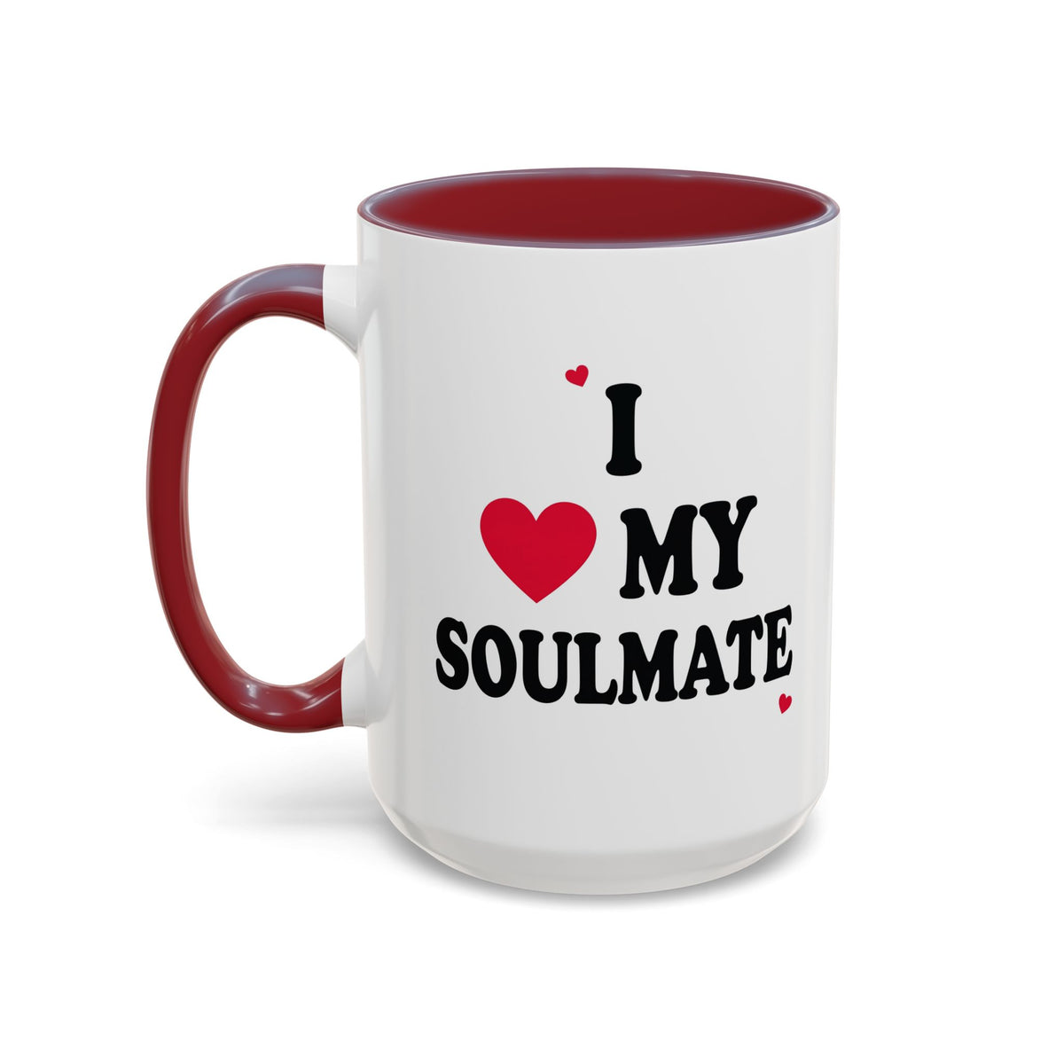 I Love My Soulmate Accent Coffee Mug