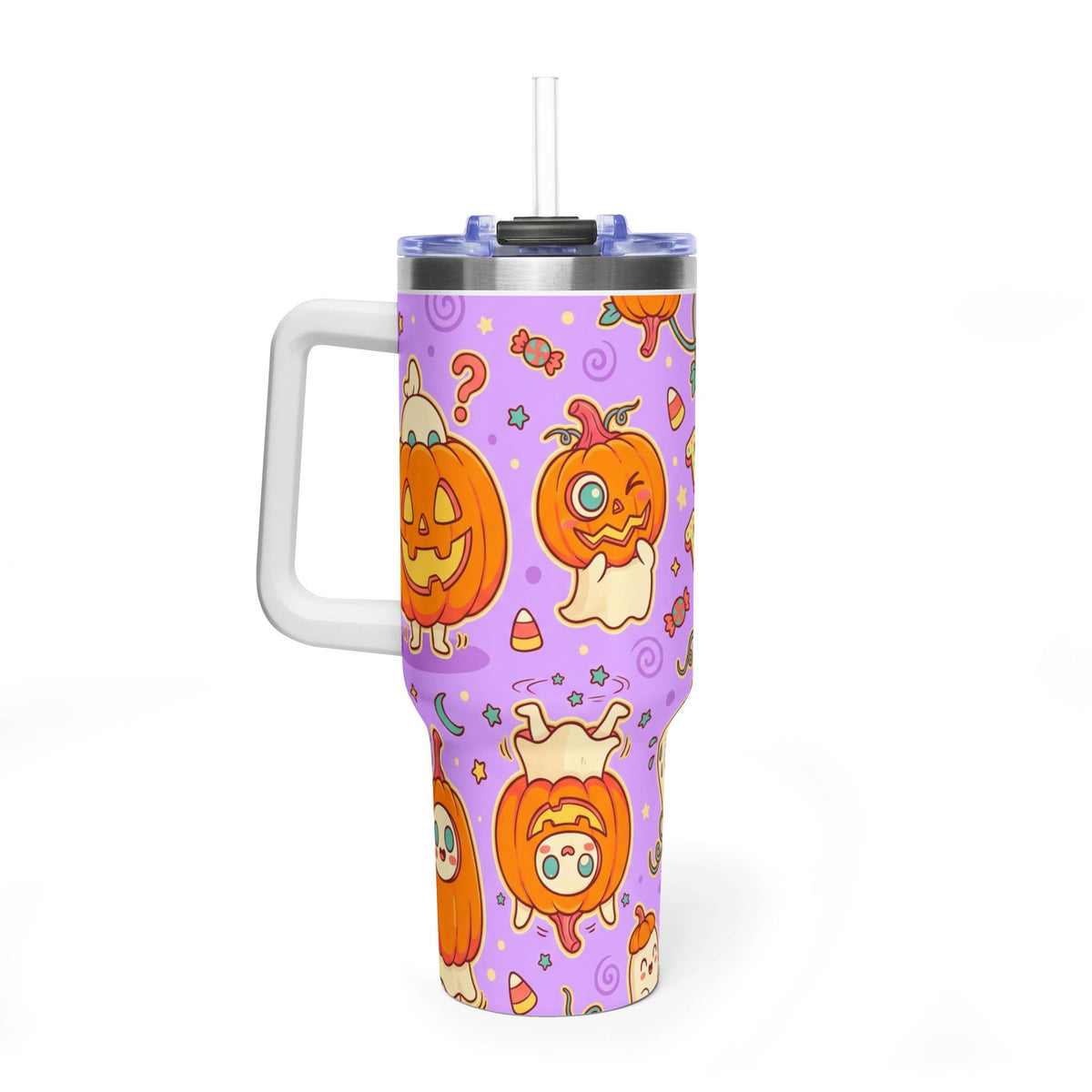 Too Cute to Spook Halloween Pumpkin Ghost 40oz Tumbler