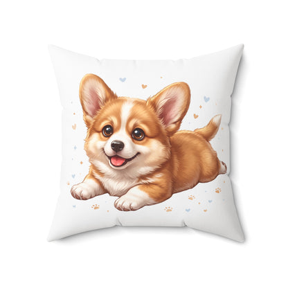 Cute Corgi Pillow – Adorable Cartoon Dog Decorative Throw Cushion