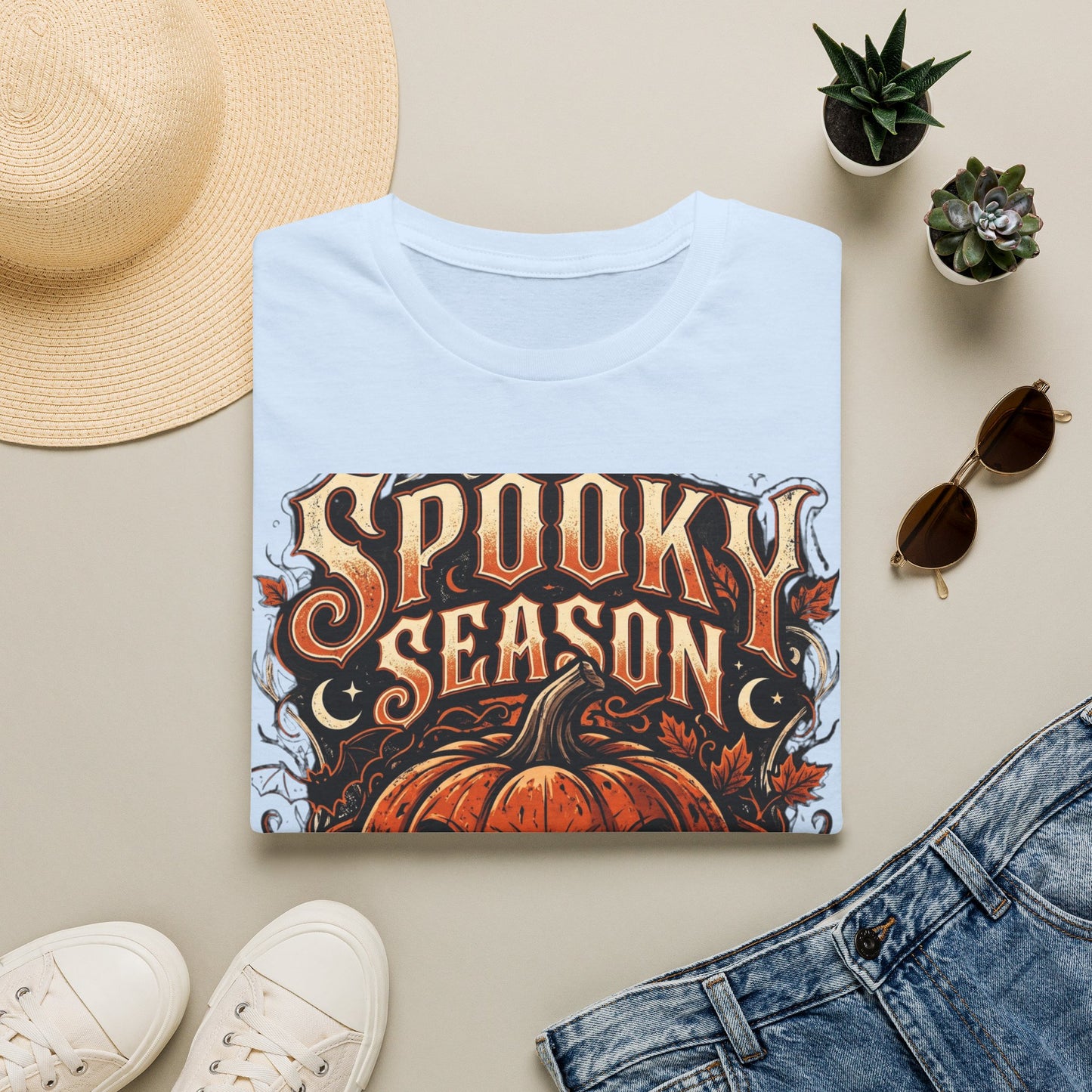 Spooky Season T-Shirt — Vintage Jack-O'-Lantern Halloween Tee