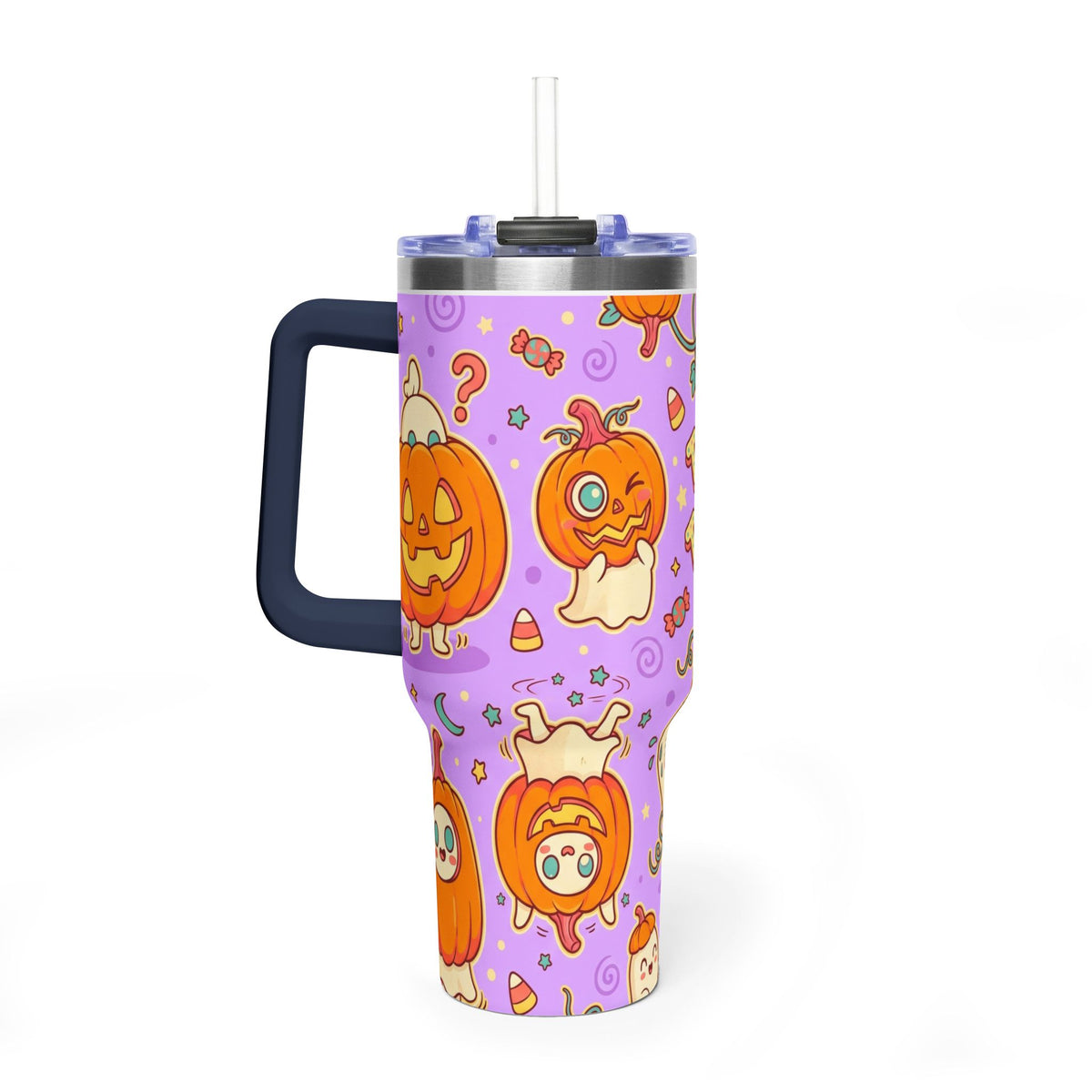 Too Cute to Spook Halloween Pumpkin Ghost 40oz Tumbler