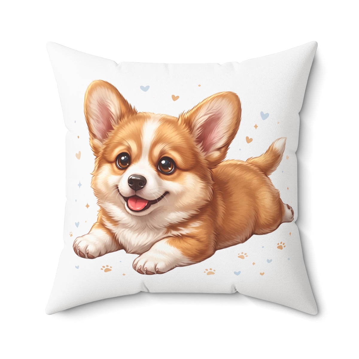 Cute Corgi Pillow – Adorable Cartoon Dog Decorative Throw Cushion