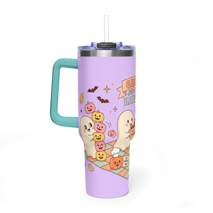 40oz Tumbler – “Ghouls Just Wanna Have Fun” Halloween Ghosts & Pumpkins