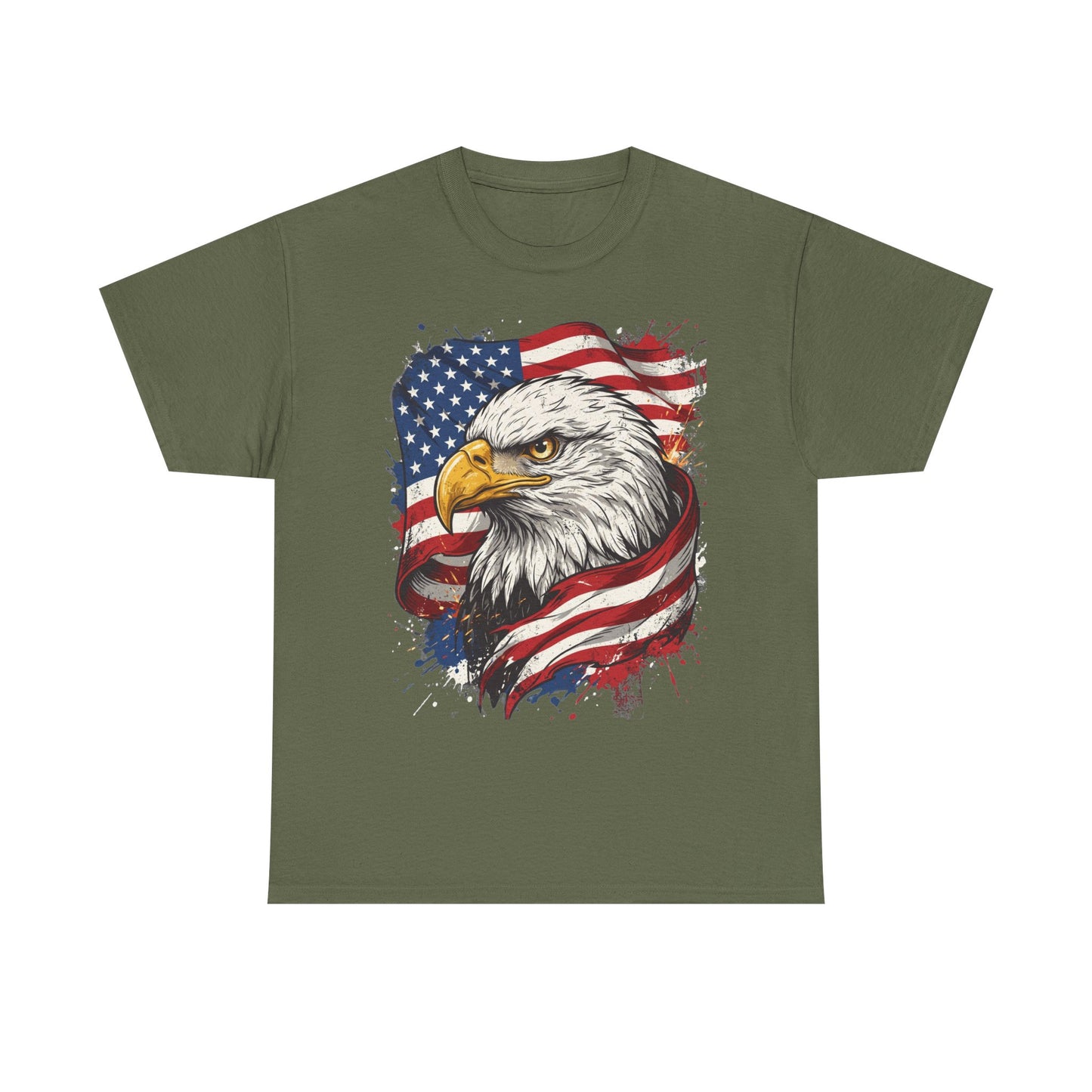 Patriotic Eagle T-Shirt — American Flag Bald Eagle Tee for 4th of July