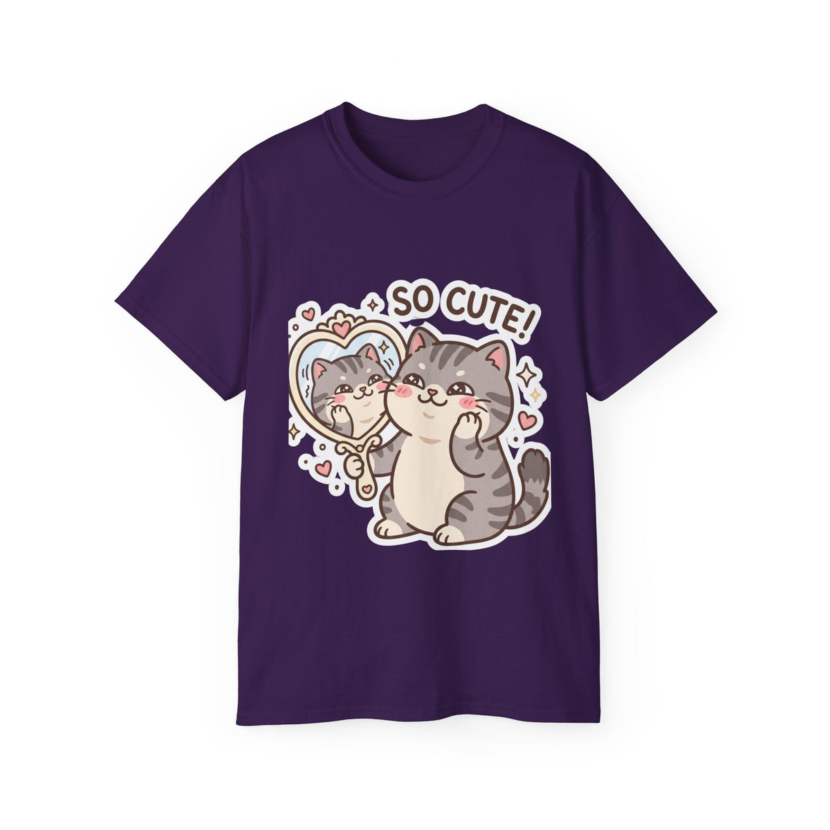 Cute Cat Mirror Tee - "So Cute!" Kawaii Cat T-Shirt