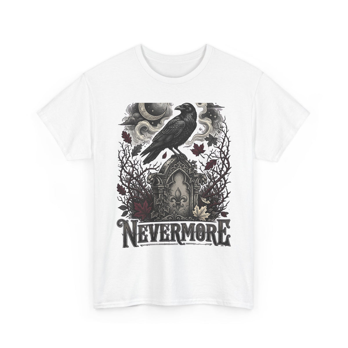 Nevermore Raven T-Shirt — Gothic Edgar Allan Poe Tribute Tee