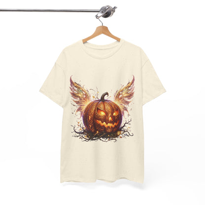 Halloween Pumpkin Tee — Winged Jack-O'-Lantern Graphic Shirt