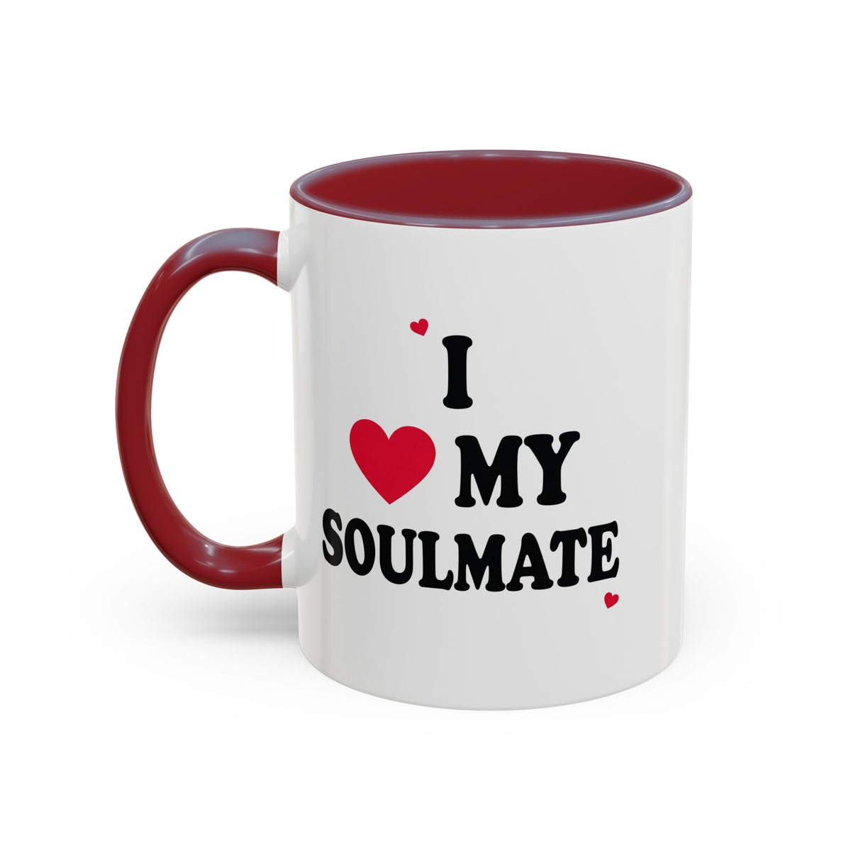 I Love My Soulmate Accent Coffee Mug