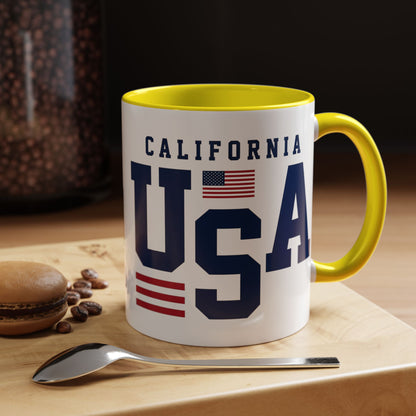 USA California Coffee Mug — Patriotic Accent 11/15oz