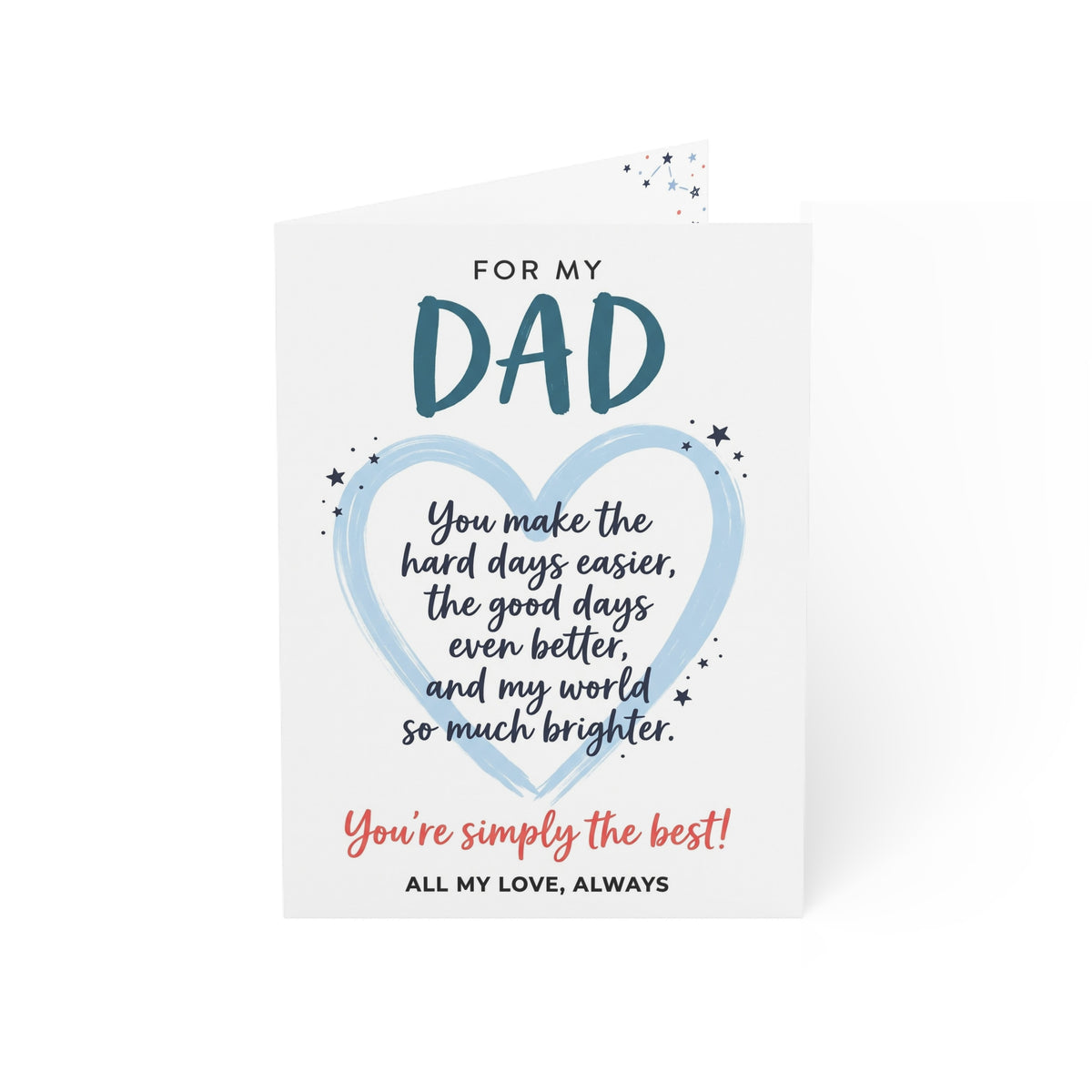Dad Greeting Card – “You’re Simply the Best” Father’s Day Card