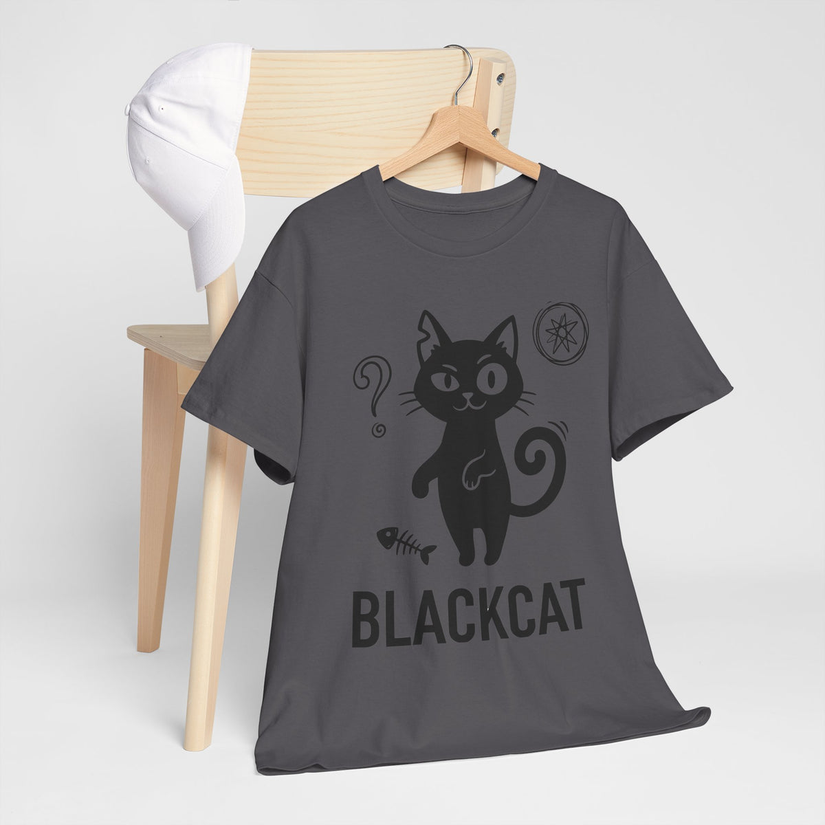 Black Cat Graphic Tee — Cute Cartoon Kitty T-Shirt
