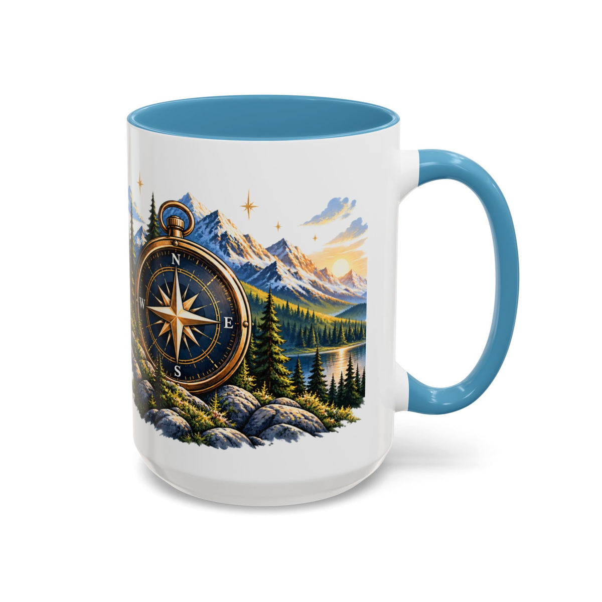 Adventure Compass Mountain Coffee Mug