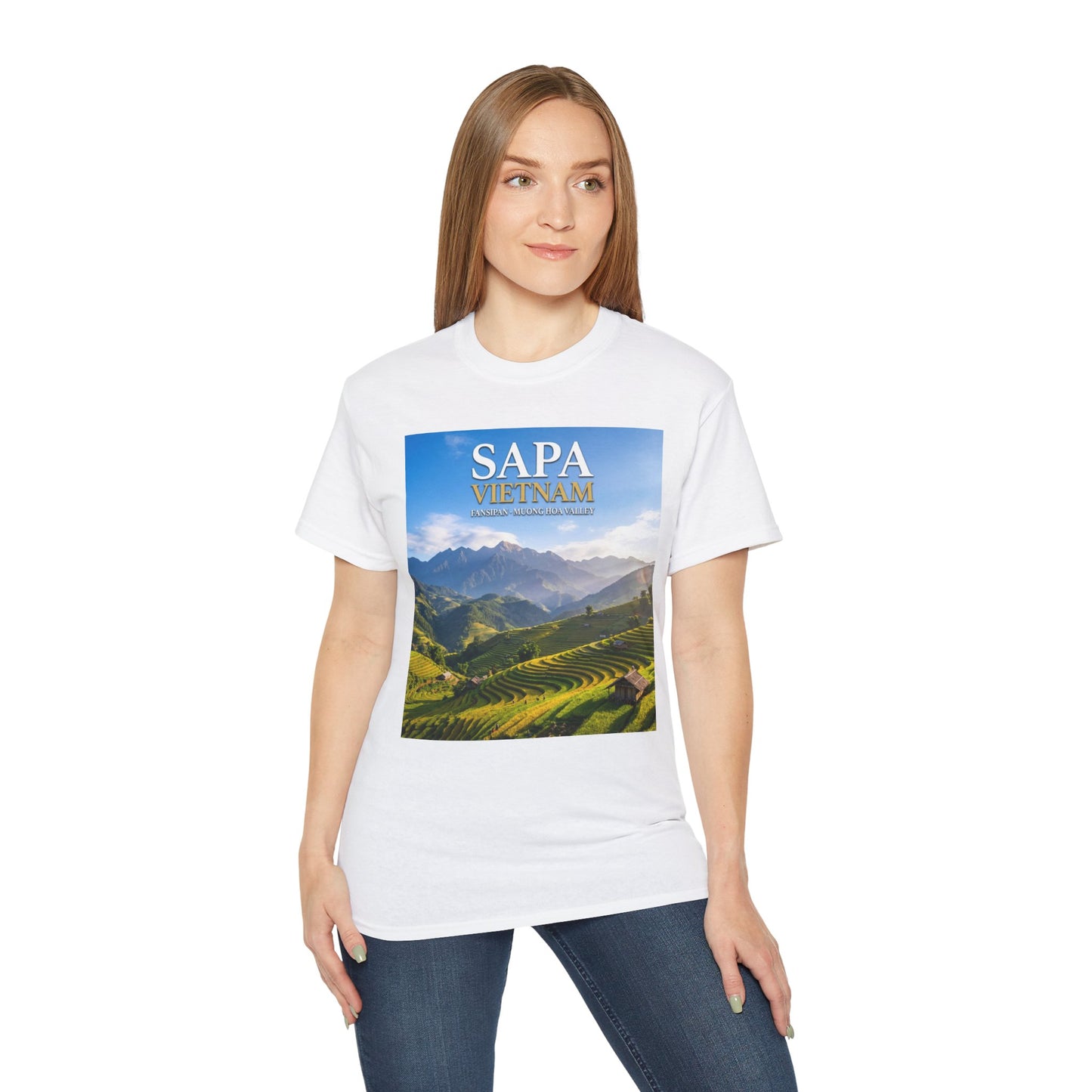 Sapa Vietnam Scenic Tee — Terraced Rice Field Travel T‑Shirt