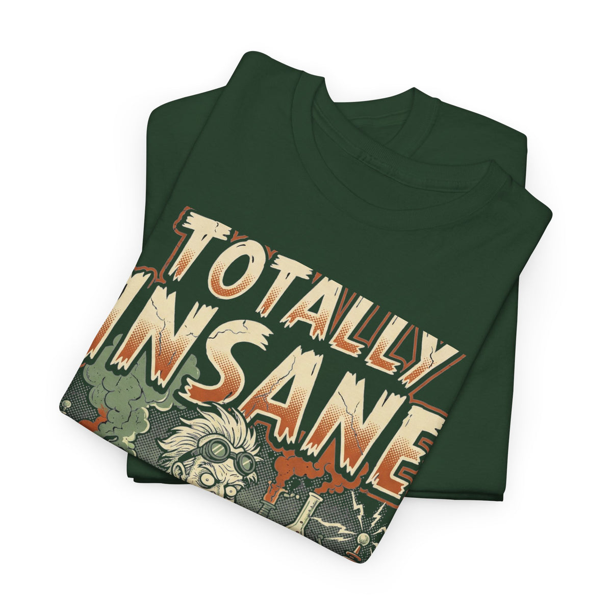 Totally Insane Graphic Tee — Retro Mad Scientist Horror Shirt