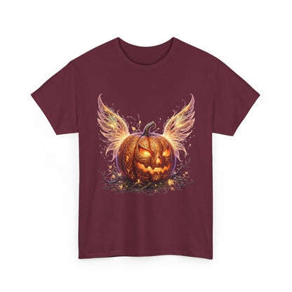 Halloween Pumpkin Tee — Winged Jack-O'-Lantern Graphic Shirt